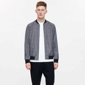 COS Reversible zip-up jacket|B& W Geo Pattern Sz S